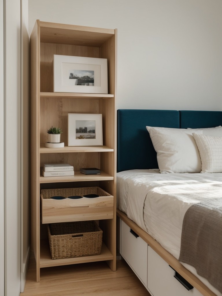 Maximize the storage potential in your small apartment by utilizing under-bed storage, wall-mounted shelves, and multi-functional furniture pieces.