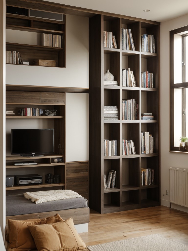 Optimize the vertical space in your loft apartment by utilizing tall bookshelves, lofted beds, and wall-mounted storage systems for a sleek and functional design.