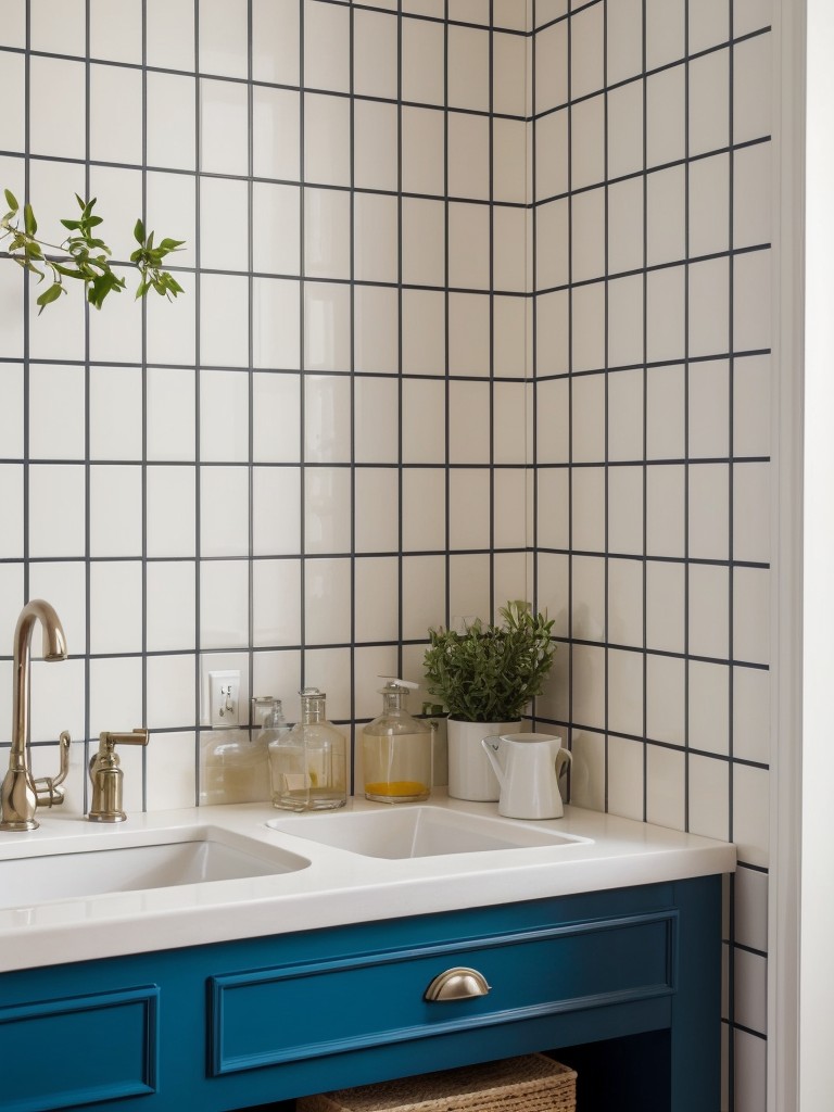 Experiment with temporary wallpaper or peel-and-stick tiles to add a splash of color or pattern without making a long-term commitment.