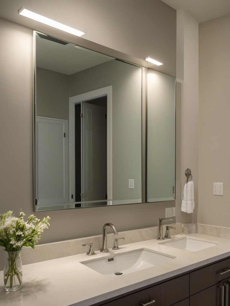 Use mirrors strategically to create the illusion of a larger space and reflect natural light.