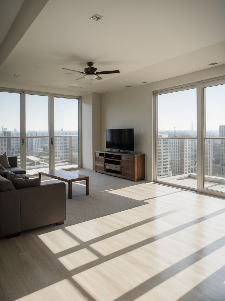 Consider an open floor plan design to maximize natural light and promote a sense of spaciousness in your high-rise dwelling.