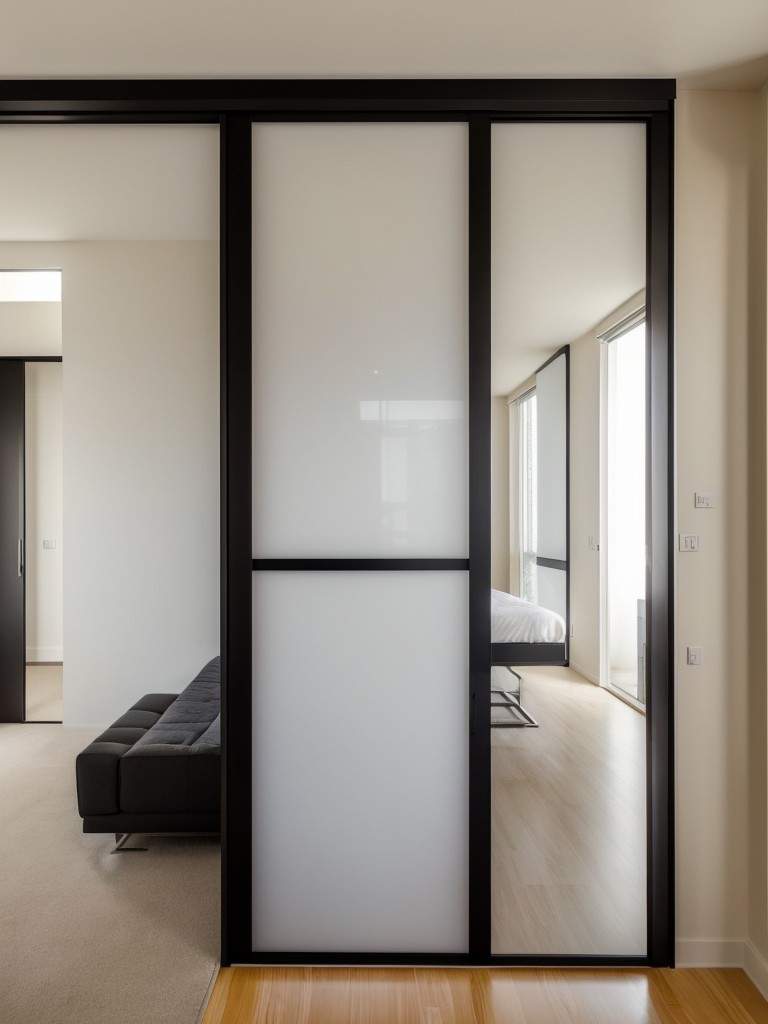 Use room dividers or sliding panels to create separate areas within your high-rise apartment, providing privacy and flexibility.