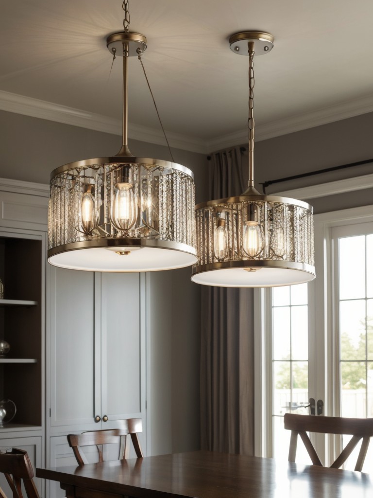 Enhancing the visual appeal of the space with statement lighting fixtures, such as pendant lights or a chandelier.