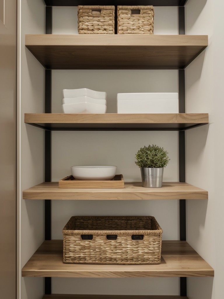 A set of floating shelves to help maximize their storage and display potential.