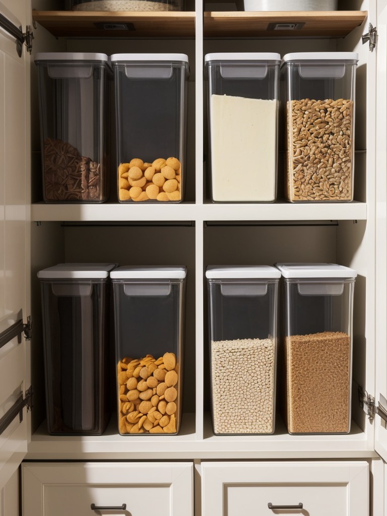 A set of versatile and space-saving kitchen storage containers for a well-organized pantry.