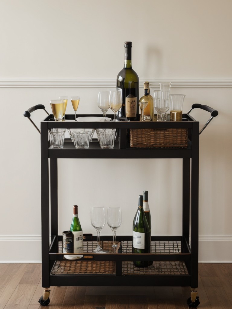 A stylish and functional bar cart for their entertaining needs.