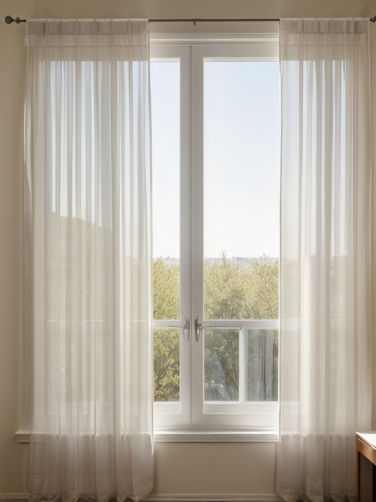 Use sheer curtains or blinds to maximize natural light while still providing privacy.