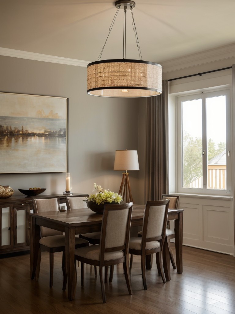 Enhance the ambiance with layered lighting, combining overhead fixtures, task lighting, and floor or table lamps to create different moods and settings.