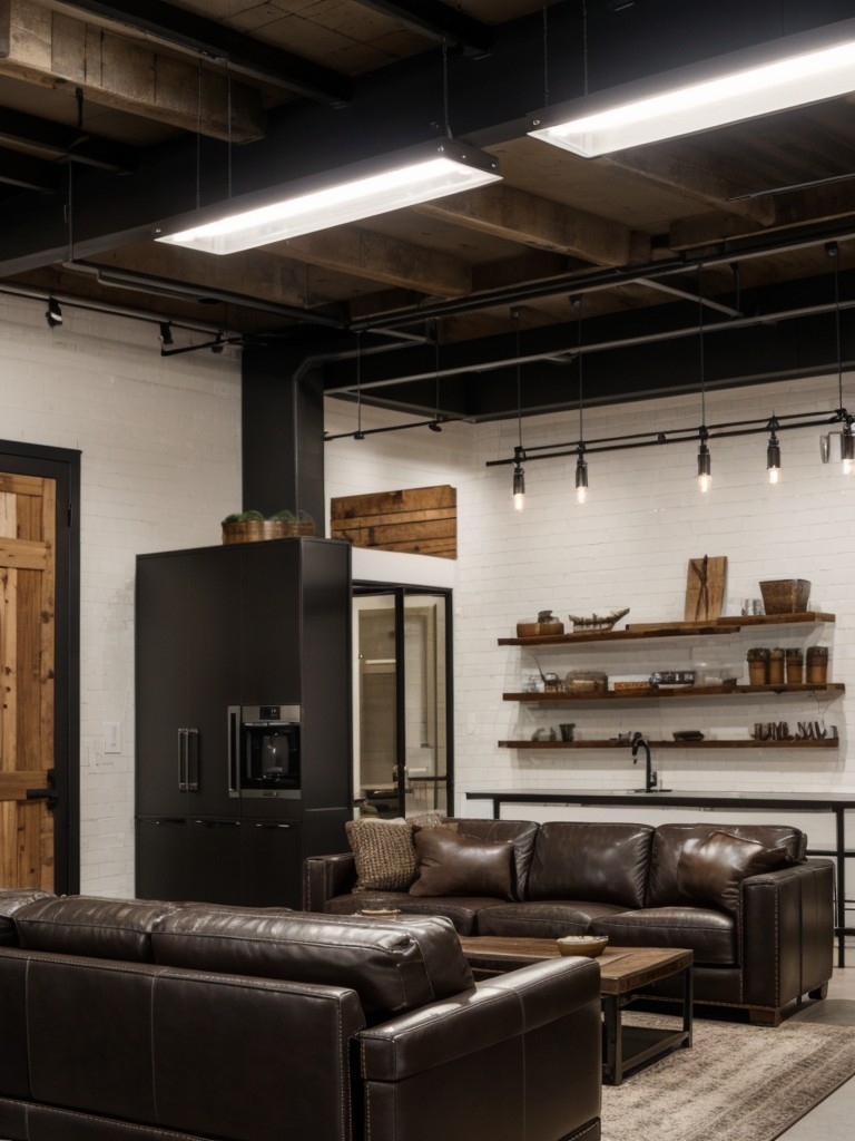 Incorporate masculine elements into the design, such as leather furniture, industrial lighting fixtures, and metal accents.