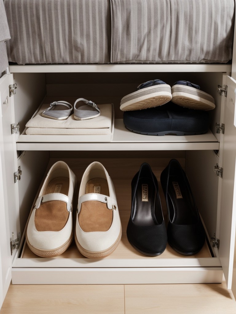 Optimize storage space by using under-the-bed storage containers or utilizing the space inside wardrobe doors for shoes or accessories.