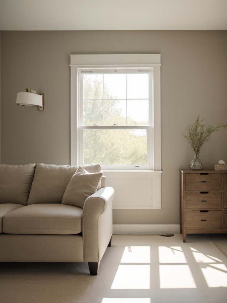 Incorporate light, neutral colors to create the illusion of a larger space and enhance natural lighting.