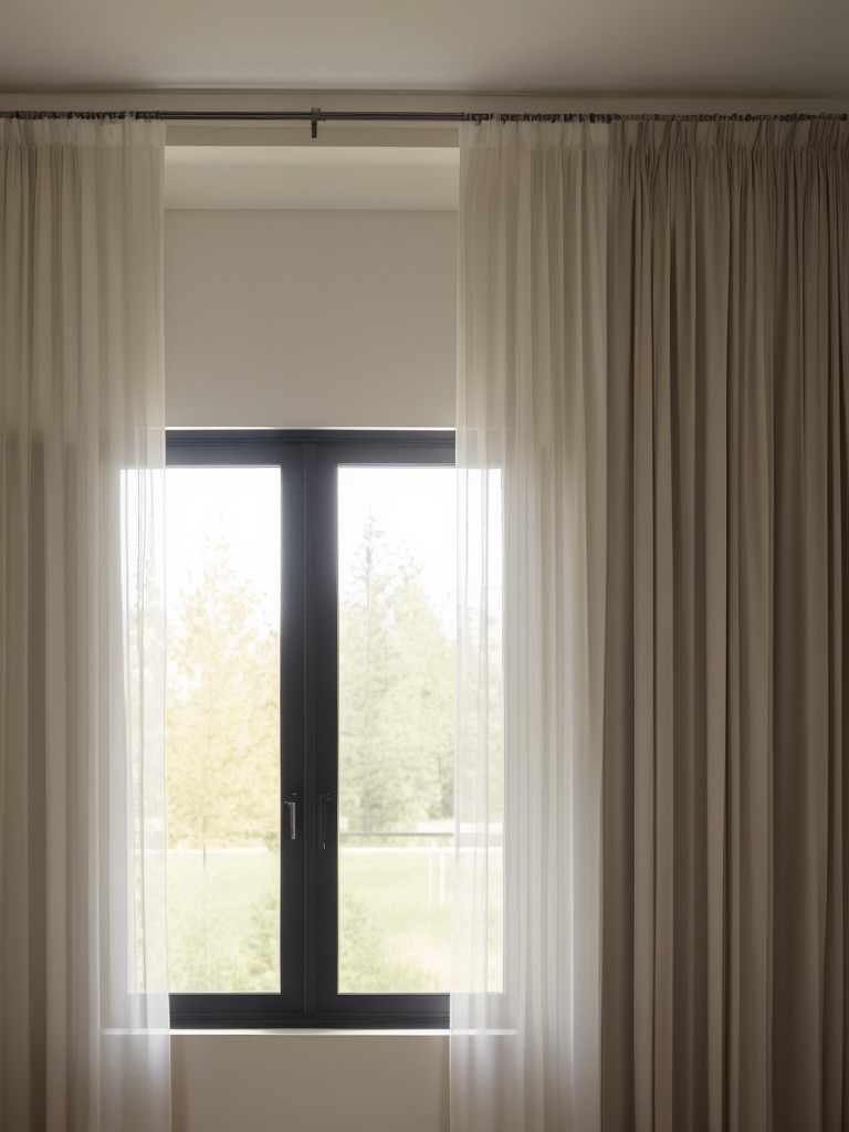 Use curtains or sheer panels to divide spaces while allowing light to filter through, adding a touch of privacy without sacrificing brightness.