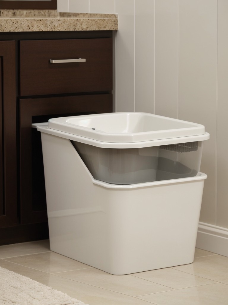 Choose a litter box with a low-profile design that fits seamlessly in smaller spaces.