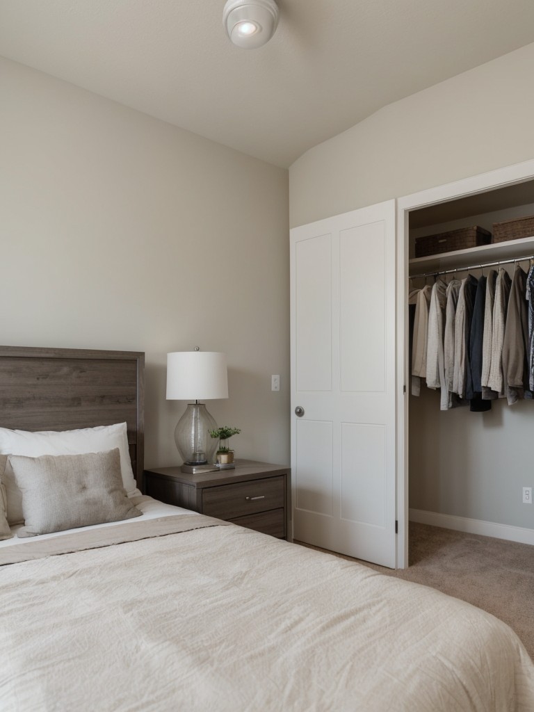 Turn the spare room into a guest bedroom, featuring a comfortable bed, bedside tables, and a closet or dresser for storage.