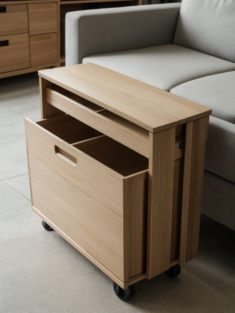 Use foldable or stackable furniture that can be easily stored away when not in use.