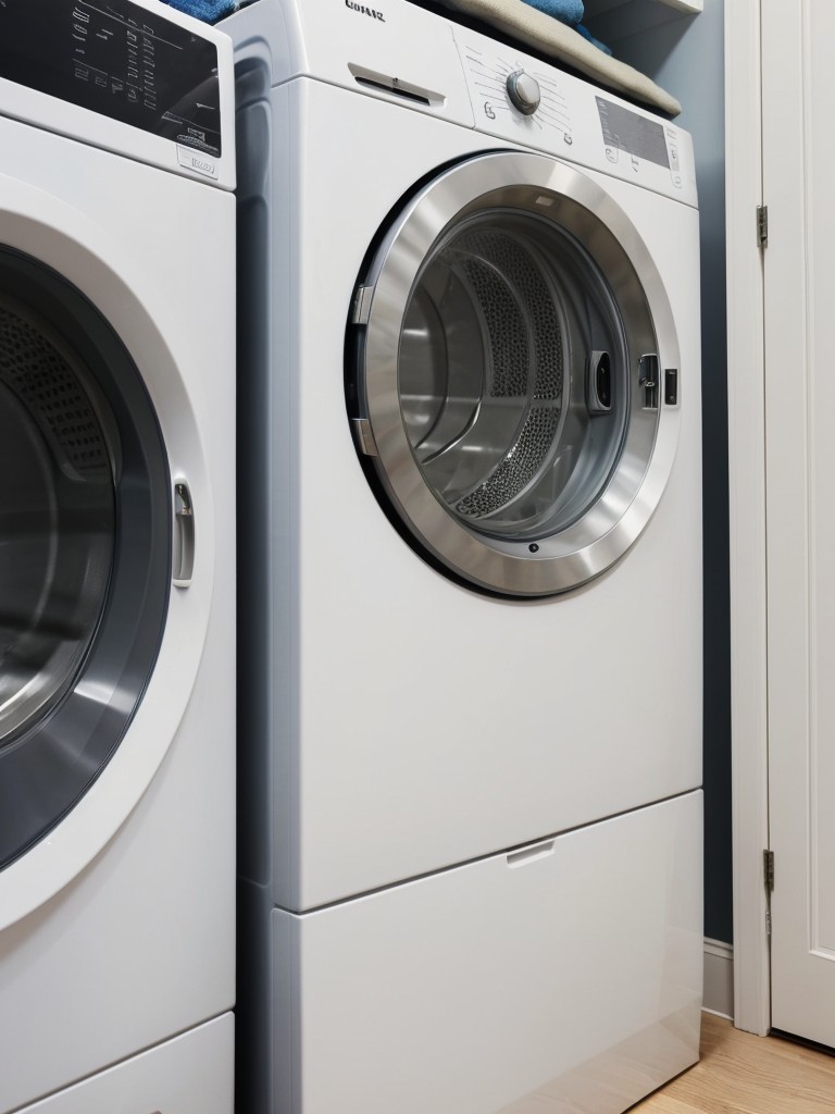Consider investing in a small portable clothes dryer that can fit in tight spaces.