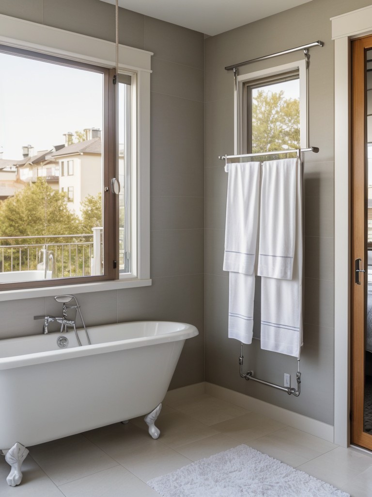 Install a retractable clothesline in the bathroom or balcony area for hanging clothes.