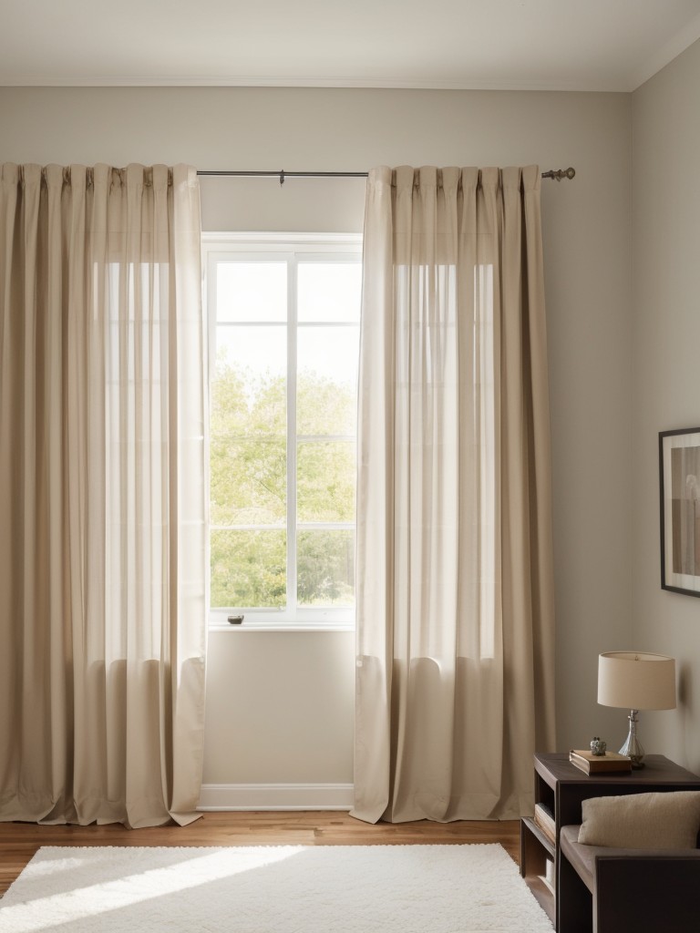 Use curtains or curtains rods to create temporary partitions for added privacy.