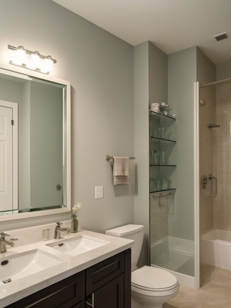 Use light colors and mirrors to create an illusion of bigger space.