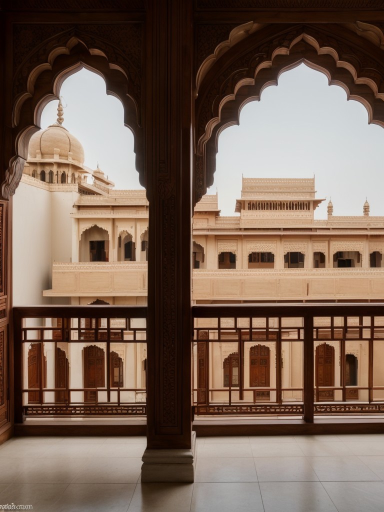 Design your apartment with a traditional Indian touch by incorporating elements like ornate arches, jharokhas (balconies), and carved wooden screens (jaalis) to create a sense of architectural beauty and cultural richness.