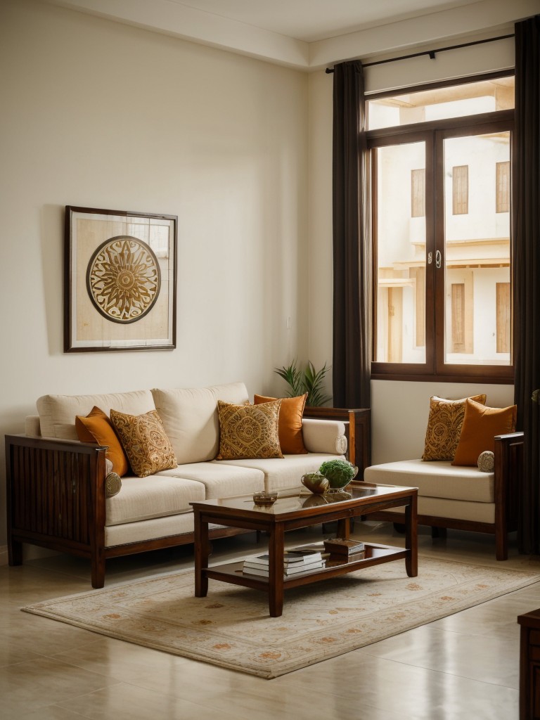 Incorporate elements of Vastu Shastra, an ancient Indian architectural practice, by positioning furniture and decor to optimize energy flow and bring positive vibes into your apartment, resulting in a harmonious and balanced living space.