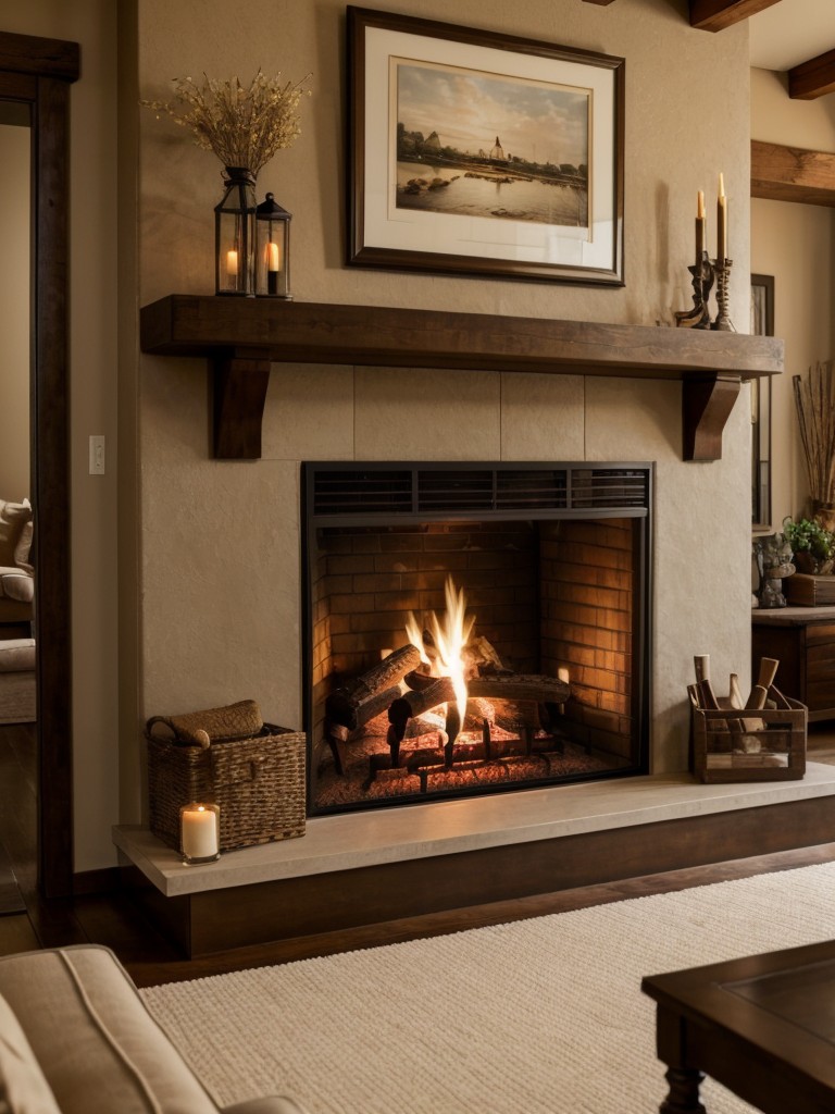 Create a cozy and inviting atmosphere with a fireplace or a faux fireplace as a stunning focal point.