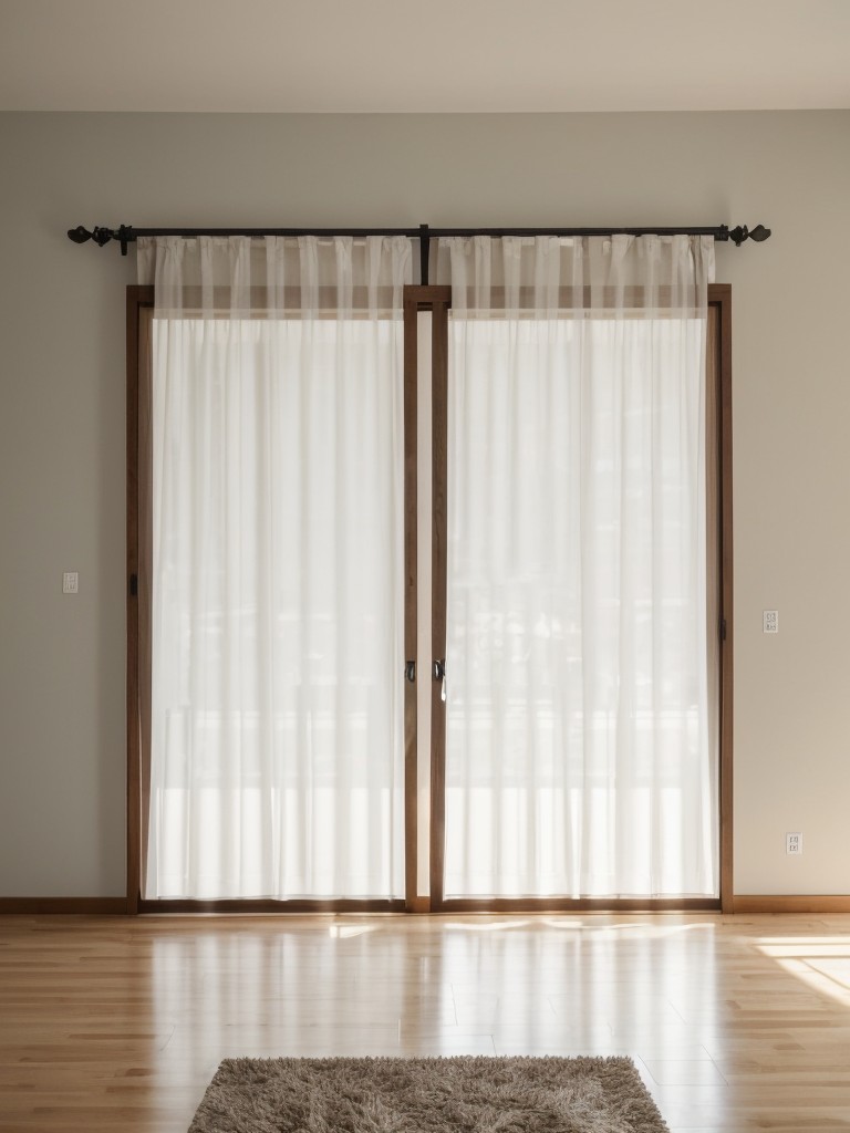 Hang curtains or install room dividers to separate the living area from other zones in the open-plan layout.