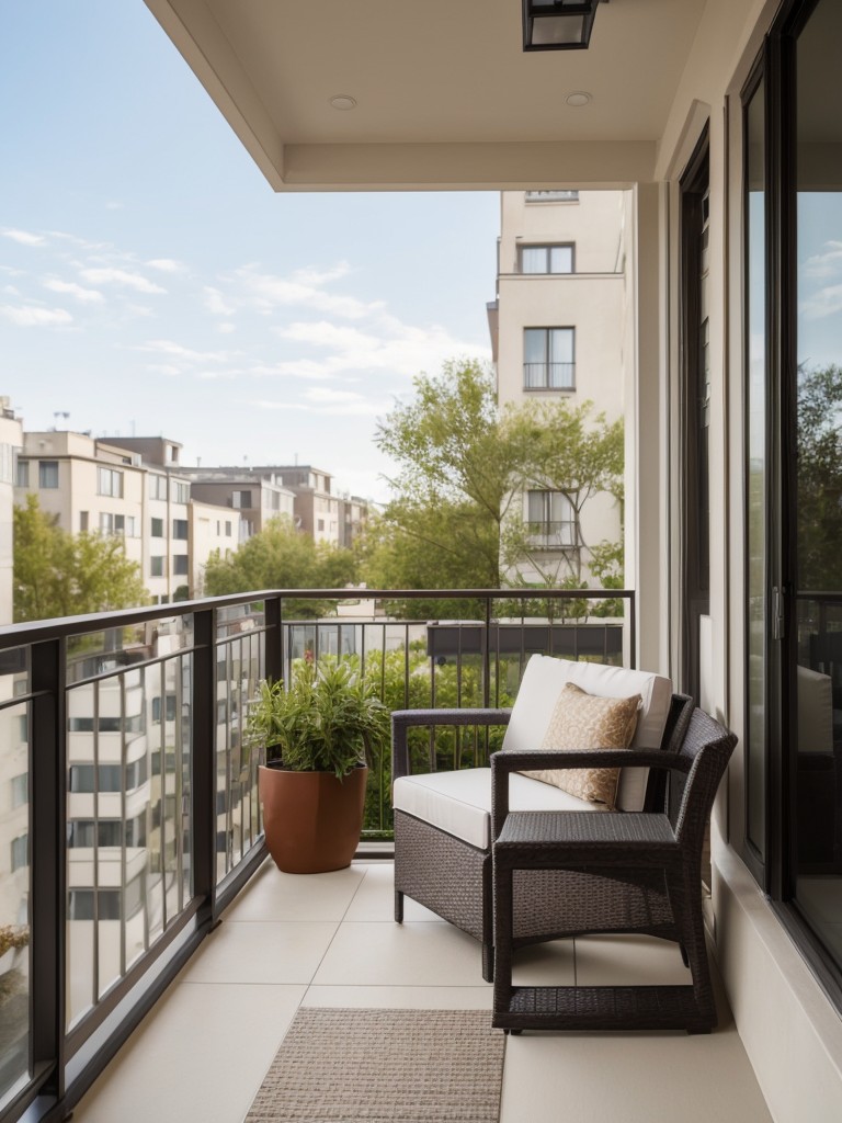 apartment balcony ideas with cozy outdoor seating