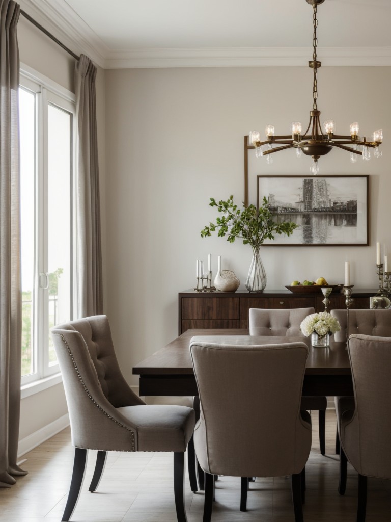 apartment dining room ideas with a statement chandelier