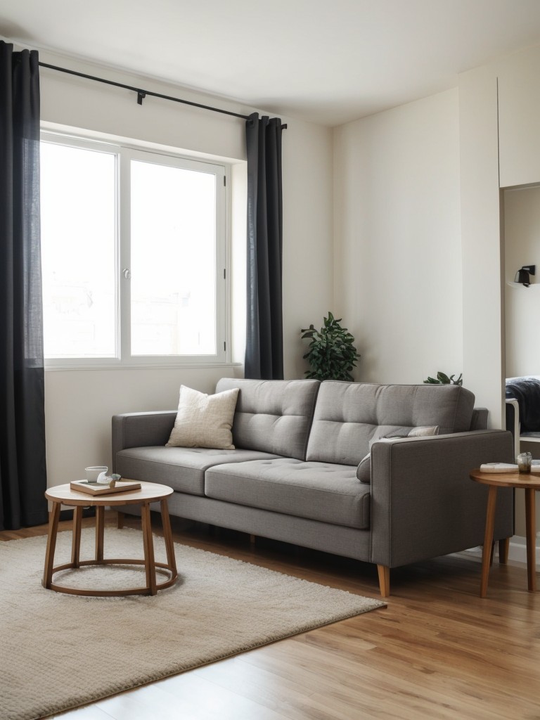 Outfit your studio apartment with multifunctional furniture pieces, such as a sofa bed or ottoman storage bench, to make the most of the limited space available.