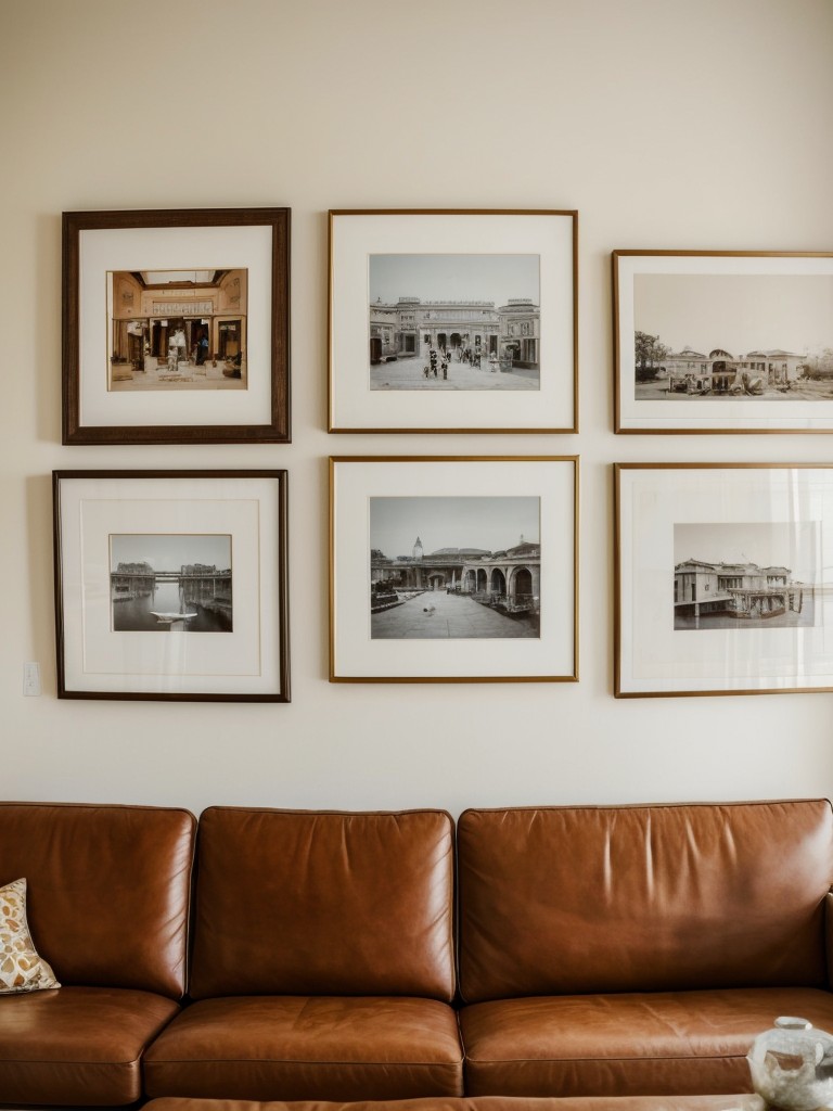Create a unique and personalized Indian living room design by displaying cherished family heirlooms, artwork, or photographs in a curated gallery wall.