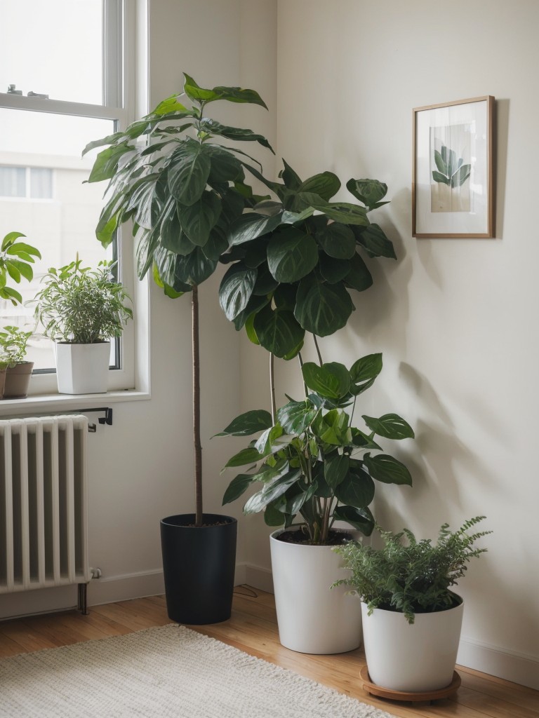 Choose plants with air purifying qualities to improve the air quality in your apartment.