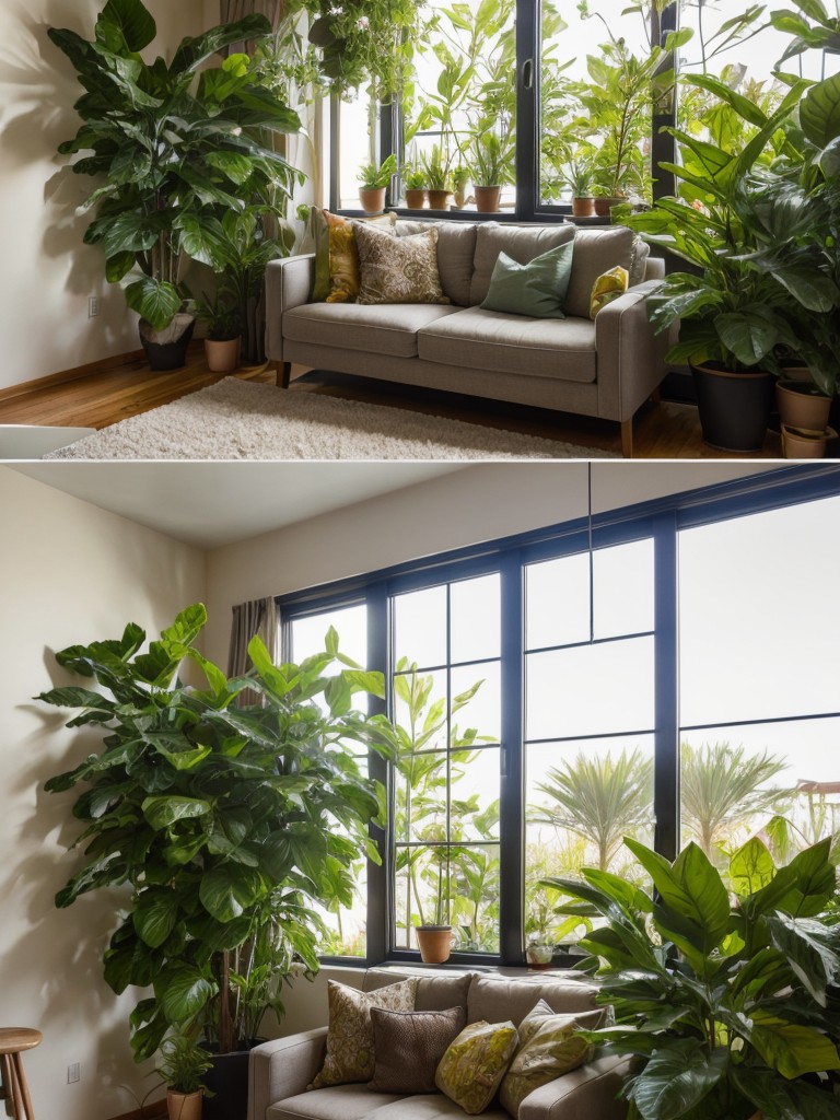 Combine different plant textures to create an interesting and vibrant indoor oasis.