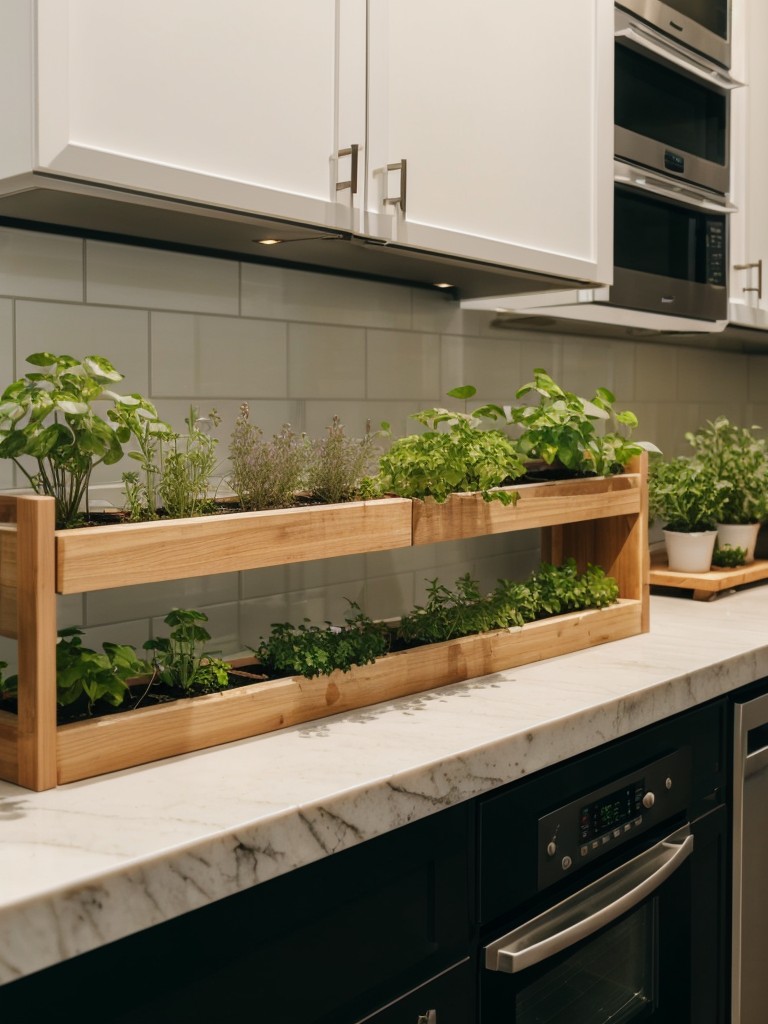 Create a mini herb garden in your kitchen for easy access to fresh ingredients.