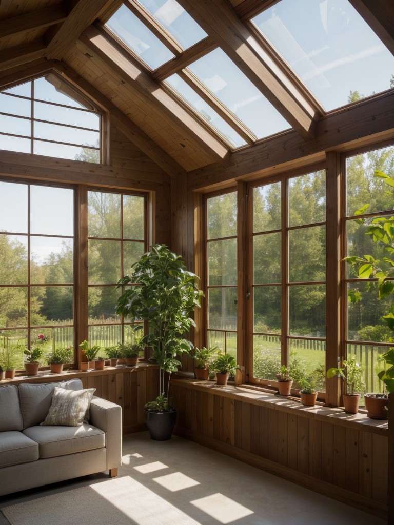 Integrate plants with natural light sources, such as near windows or skylights, for optimal growth.