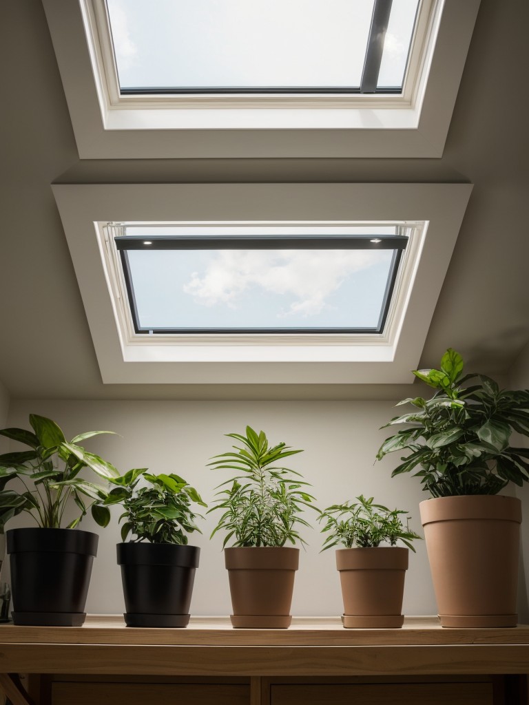 Consider installing a skylight or light tubes to provide ample sunlight for your indoor plants.