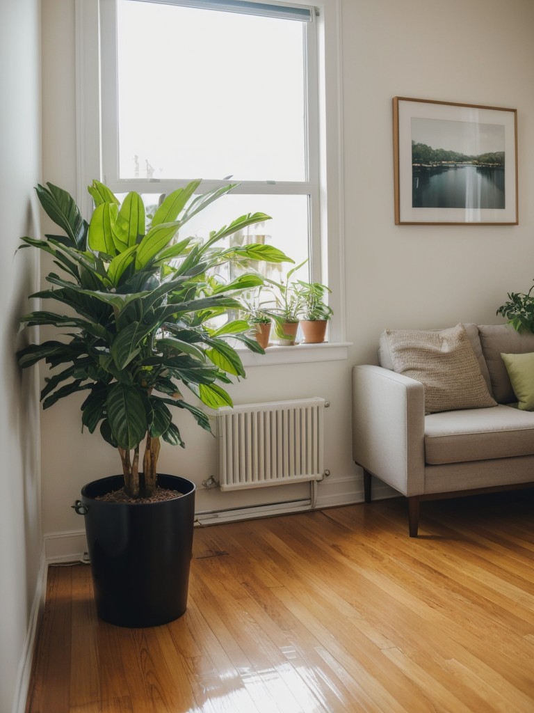 Incorporate artificial plants if your apartment lacks access to natural sunlight or if you have a busy lifestyle.