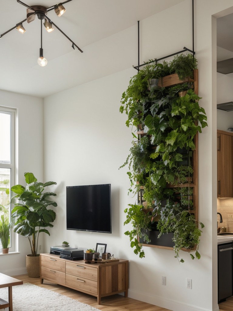 Install a living wall system to bring a lush, vibrant feel to your apartment's interior.