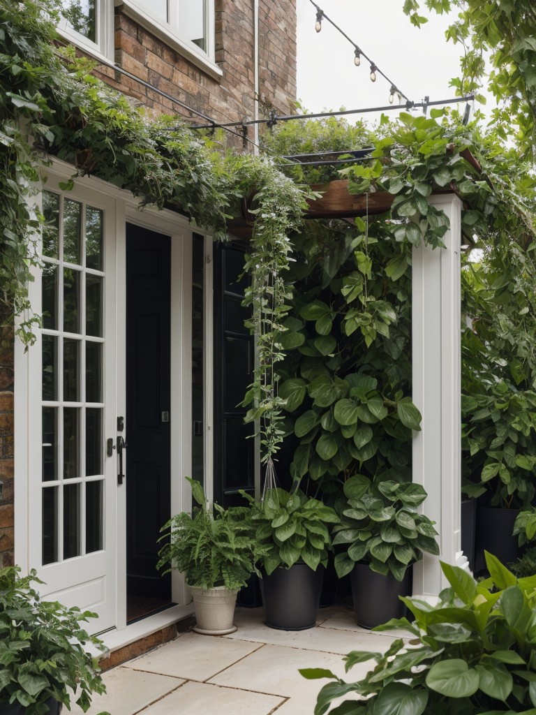 Use a combination of hanging plants and cascading vines to add depth and visual interest to your space.