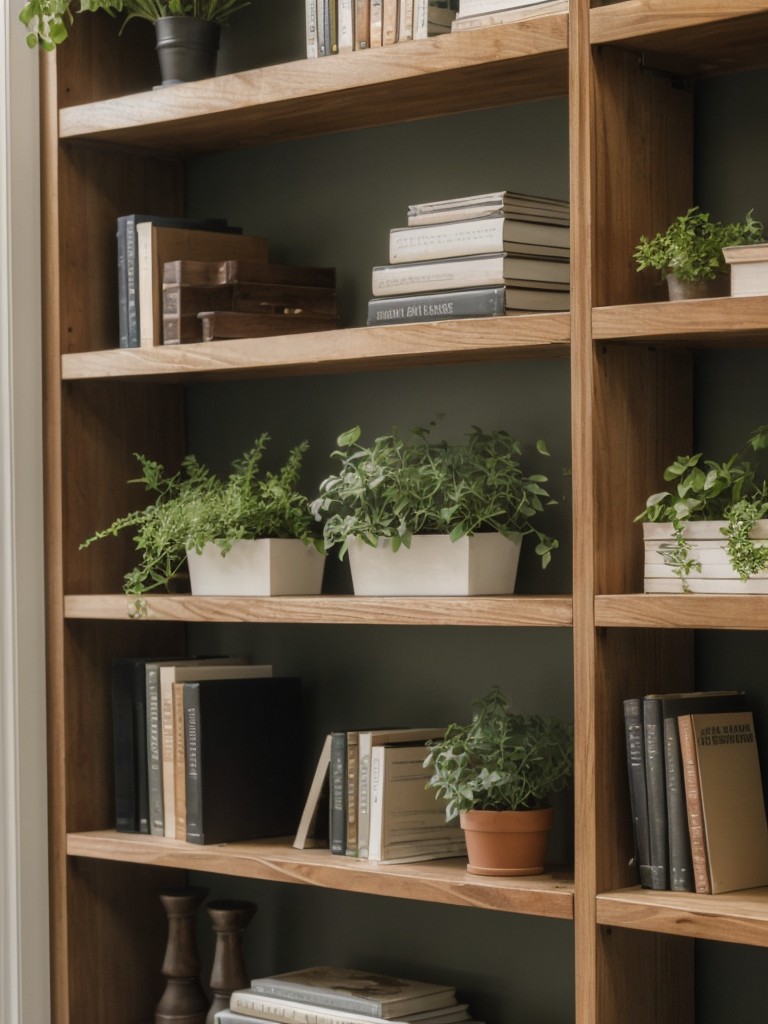Use trailing plants to add a touch of greenery to high shelves or bookcases.