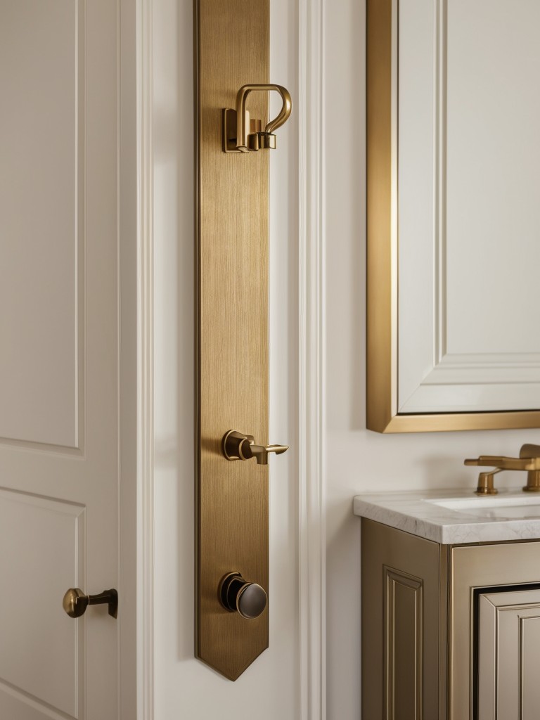 Add a touch of elegance with metallic accents, such as gold or silver, through decorative accessories or hardware.