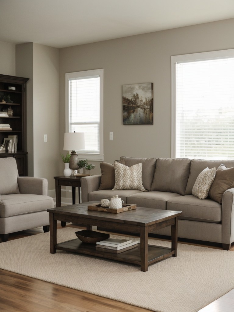 Create a focal point in your living room with a stylish and comfortable seating arrangement around a coffee table.