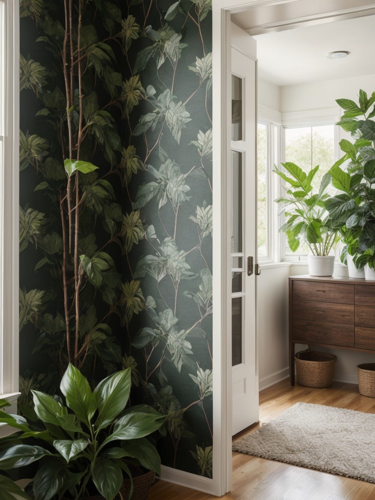 Incorporate elements of nature, such as indoor plants or botanical-themed wallpaper, to bring the outdoors inside.