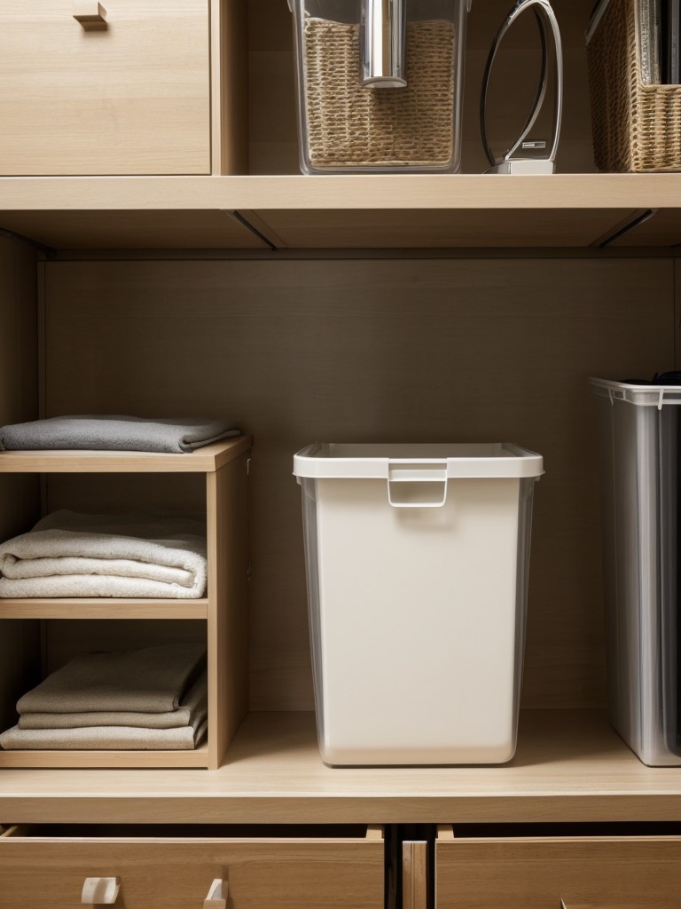 Keep your space organized and clutter-free by investing in functional storage solutions, like closet organizers or stackable storage bins.