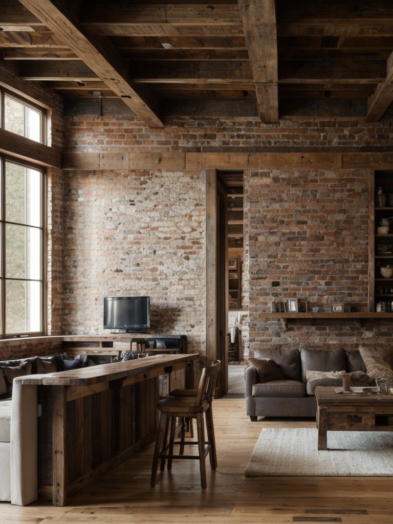 Embrace rugged and natural elements like exposed brick walls, weathered wood furniture, and faux animal prints for a rustic masculine vibe.