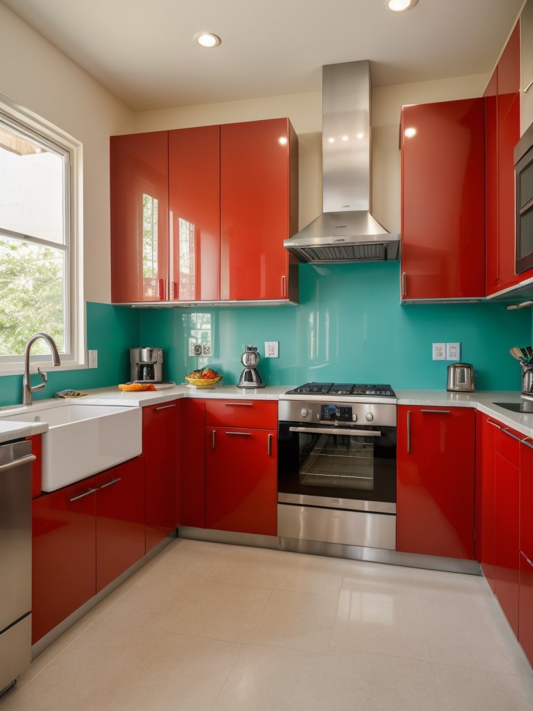 Add pops of color through small kitchen appliances like kettles, toasters, or mixers, reflecting the vibrant Indian culture in a subtle way.