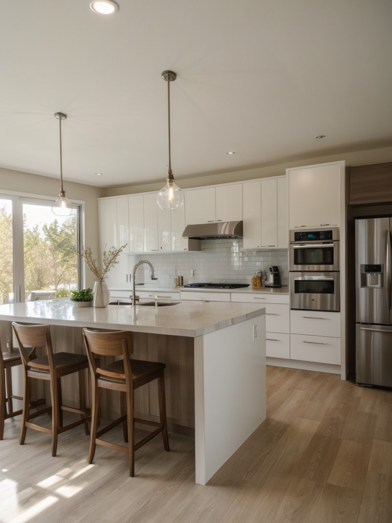 Incorporate open-concept kitchen designs that seamlessly merge with the living or dining spaces, allowing for easier interaction and entertainment.