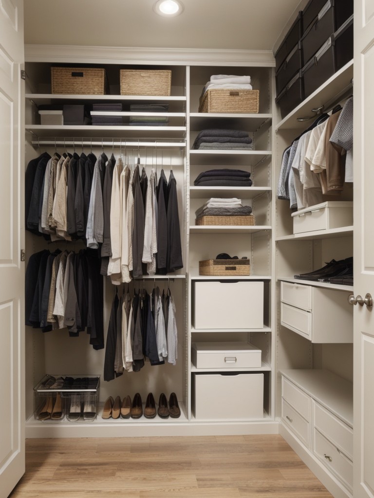 Incorporate smart storage solutions, such as under-bed storage or closet organizers, to keep belongings organized and out of sight.