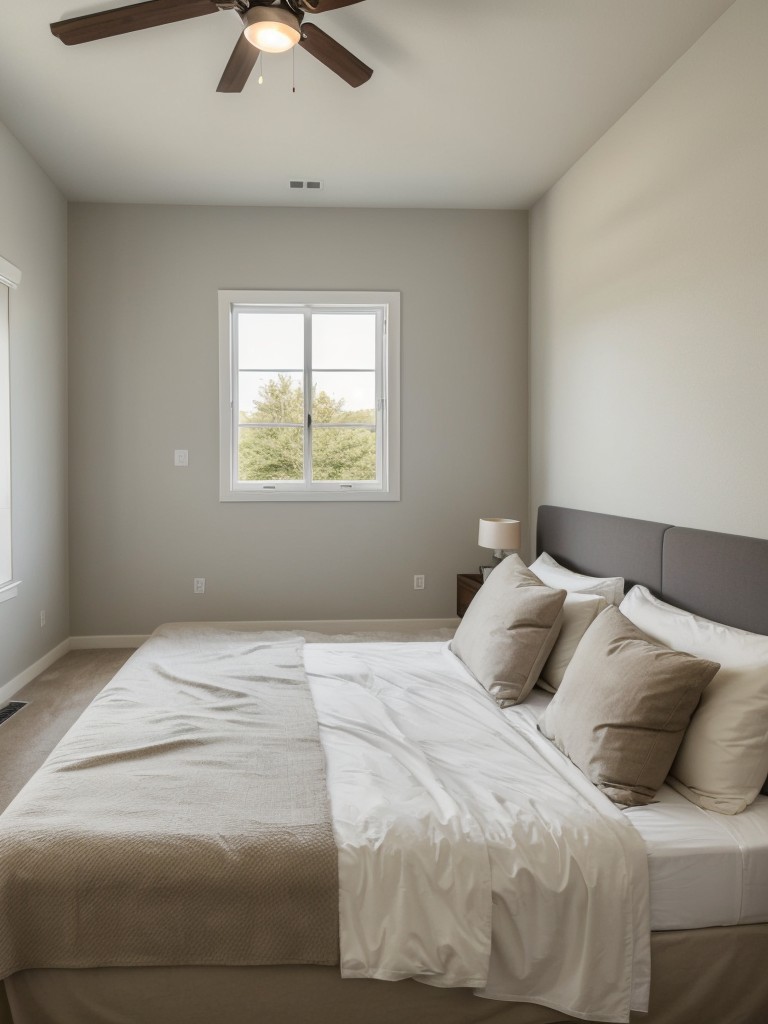 Utilize the L-shape to create a separate living and sleeping area, with the bed tucked away in the corner for privacy.