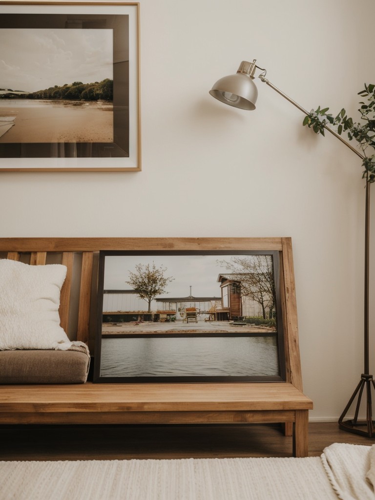 Add personal touches with framed photos, artwork, or DIY projects to create a warm and inviting space.